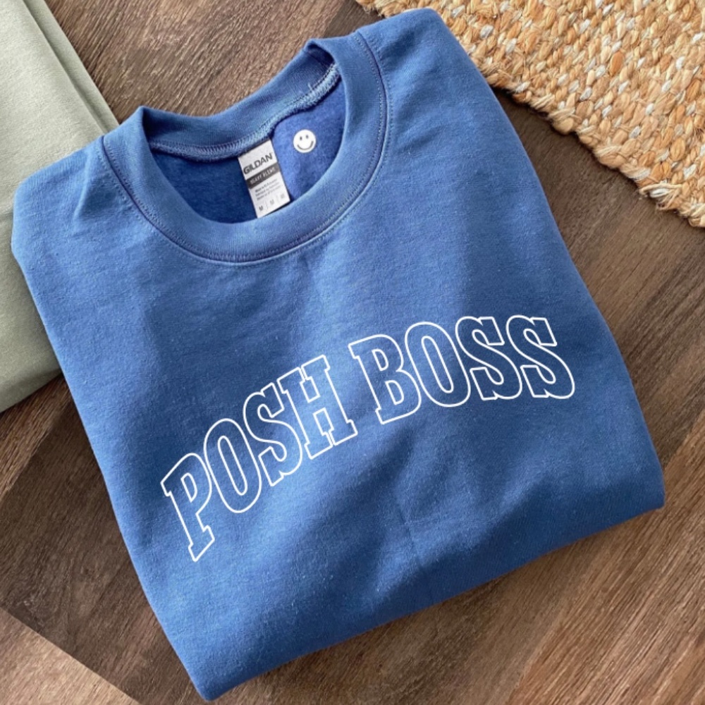 POSH BOSS | Crewneck Sweatshirt | Indigo Blue